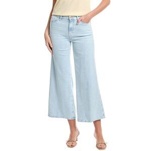 7 For All Mankind Womens  Left Hand Cropped Lotta Malibu Sky Wide Leg Jean, Blue